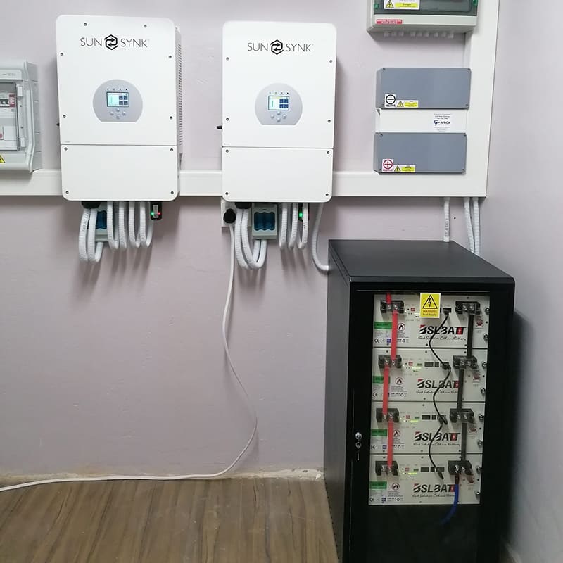 Projects home battery backup system, solar power system